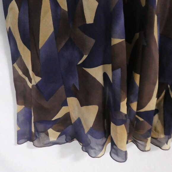 JONES NEW YORK | size 12 | Gorgeous Colorful Sleeveless Silk V-Neck Dress | NWOT - Picture 14 of 15